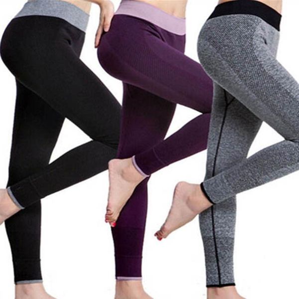 

women quick drying high elasticity fitness trousers outdoor professional running pants gym sport legging women's leggings, Black