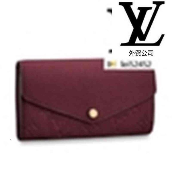 

card brand designer luxury llkj m62213 sarah wallet women real leather long wallet chain wallets compact purse clutches evening key holders, Red;black