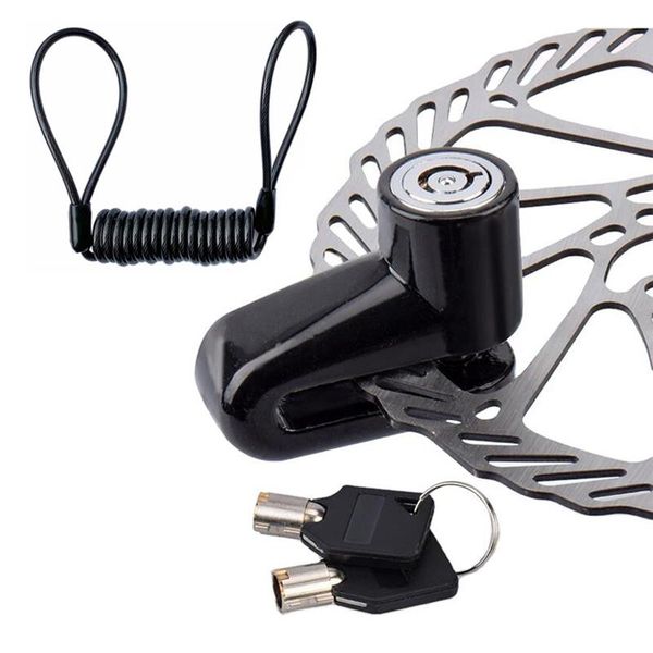 

bike locks anti theft brake disc lock for mtb bicycle motorcycle electric scooter wheels moto security safety spring rope steel wire