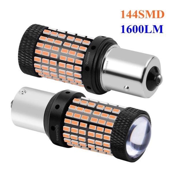 

emergency lights 2pcs bau15s 1056 7506 py21w 150 degree super bright 1600lm led bulbs orange car parking lamp auto turn signal light amber y