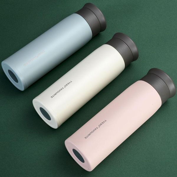 

stainless steel thermo vacuum flask portable water cup couples mug leakproof simple student filter bottle 350/500ml bottles