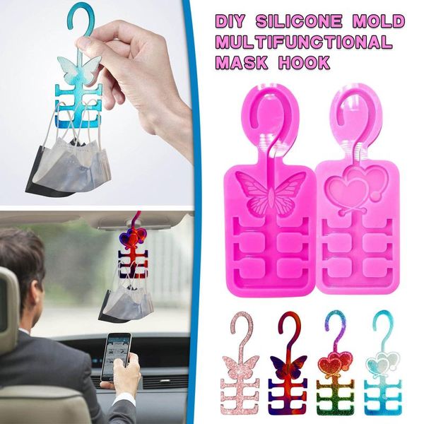 

butterfly love mask hanger mold diy glue storage hook silicone manual refrigerator message magnet coat hooks & rails