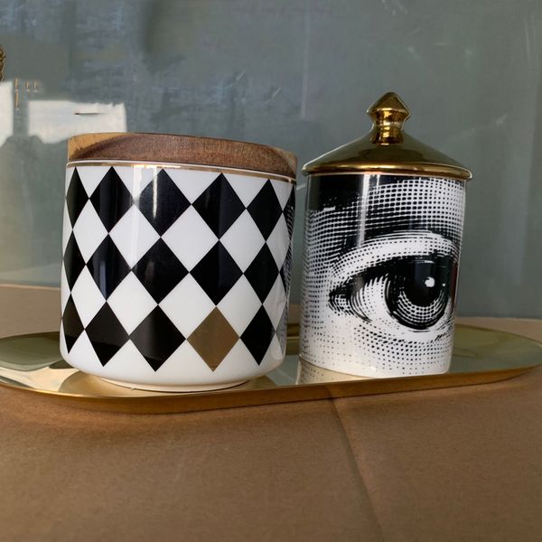 

portabe cassic human face candeabra cande hoder neckace jewery storage box ceramic handmade craft items
