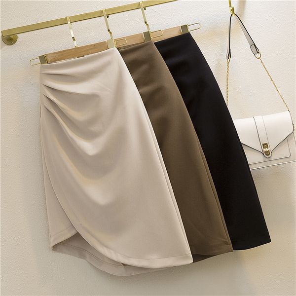 

women's shorts exit medium irregular, waist high, fashionable, with lateral cleavage, office elegance, women, spring and summer enk0, White;black
