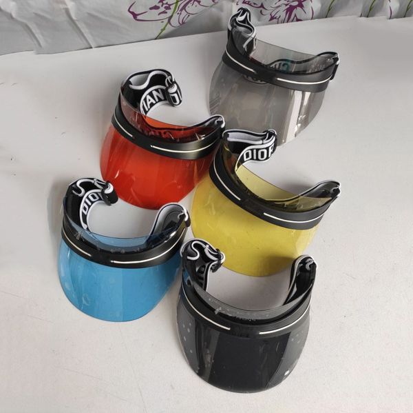 

high qualtiy designer visor upgraded thickened brand sun hat summer outdoor uv sunglasses adjustable size 56-62cm no box and53, Blue;gray