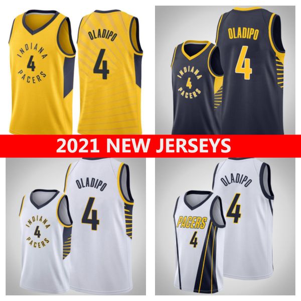 

2021 basketball jersey 4 victor oladipo, Black;red