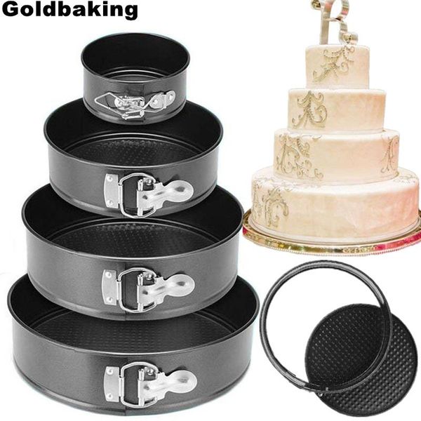 

baking moulds goldbaking leakproof springform cake pan nonstick cheesecake mold removable bottom 4/7/9/10 inch