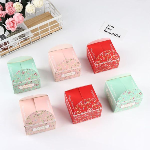 

gift wrap creative floral candy boxes sweet paper box wedding favor event party supplies baby shower 10pcs