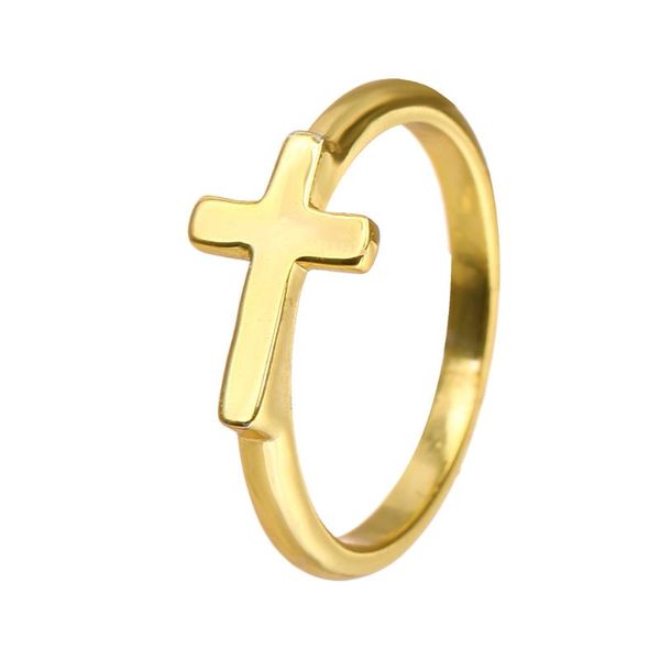 

cluster rings bettyue classic round gold color ring with cross appearance sacred style jewelry delicate dress-up for women in festival gift, Golden;silver