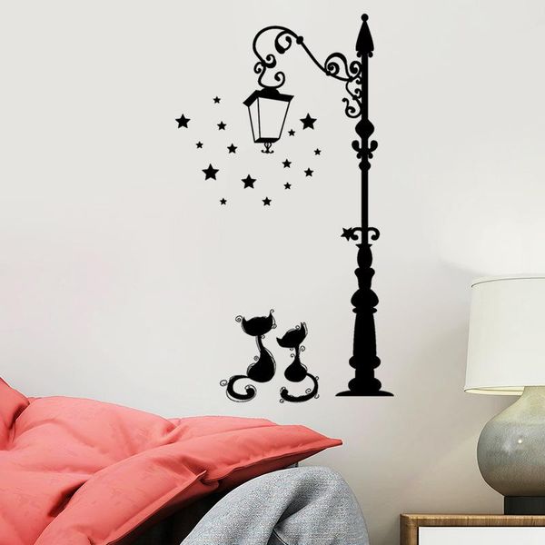 

wall stickers street lamp star living room bedroom sofa background home decoration mural art decals wallpaper