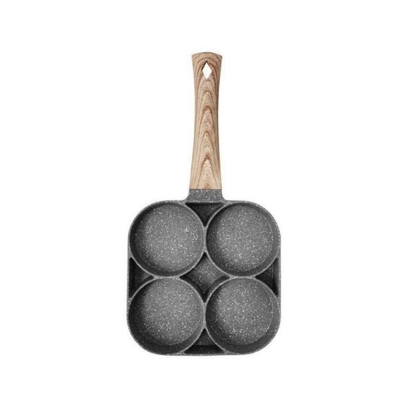 

pans deep fried omelette mold 4 hole non stick breakfast ham burger easy eggs artifact pan restaurant practical cooking r6x7