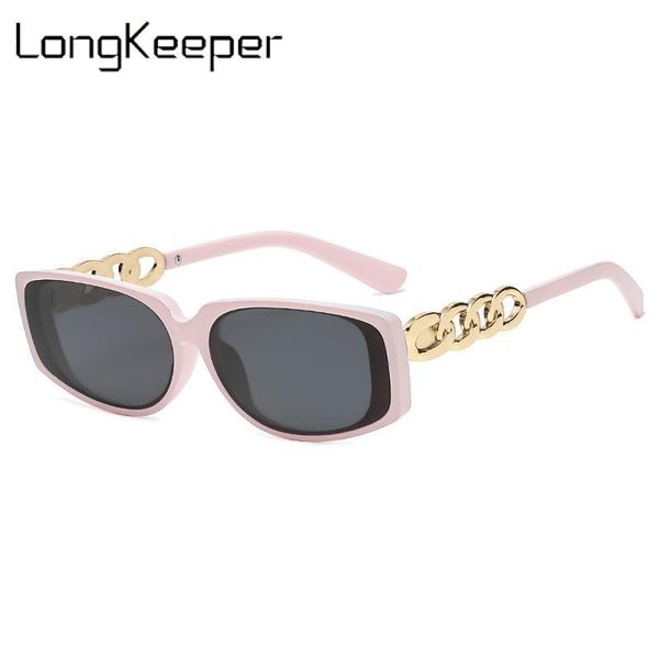 

sunglasses square women brand designer metal chain small rectangle sun glasses retro eyeglasses female eyewear lentes de sol, White;black
