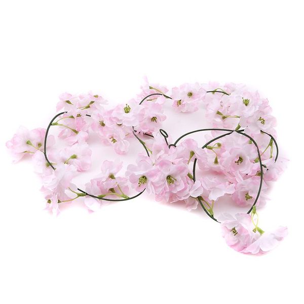 

fake cherry flower rattan simulation sakura blossoms vine for wedding home showcase decorative artificial flowers & wreaths