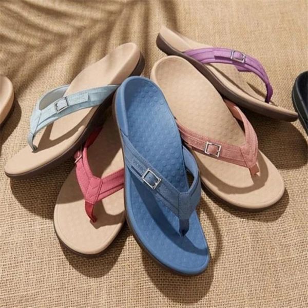 

slippers 2021 summer women flock flat with shoes woman casual flip flops plus size beach for, Black