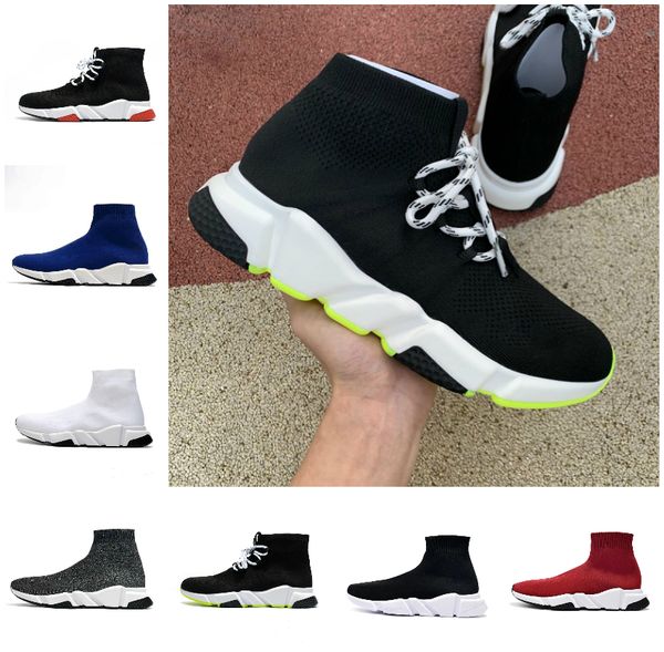 

2022 mens knit sock casual running shoes platform womens women sneakers speed runner trainer fly 1 2.0 triple black white classic with lace