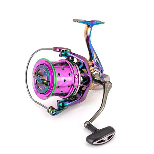 

powerful 18+1bb fishing spinning reel cnc aluminum spool 4.7:1 gear ratio reels carp wheel colorful 25kg drag baitcasting