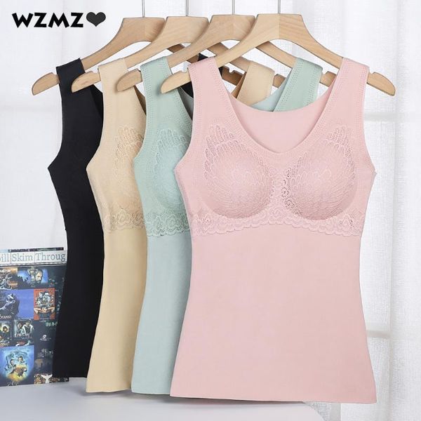 

camisoles & tanks autumn winter women v neck crop seamless lace tube push up slim underwear high stretch tank latex padded cam, Black;white