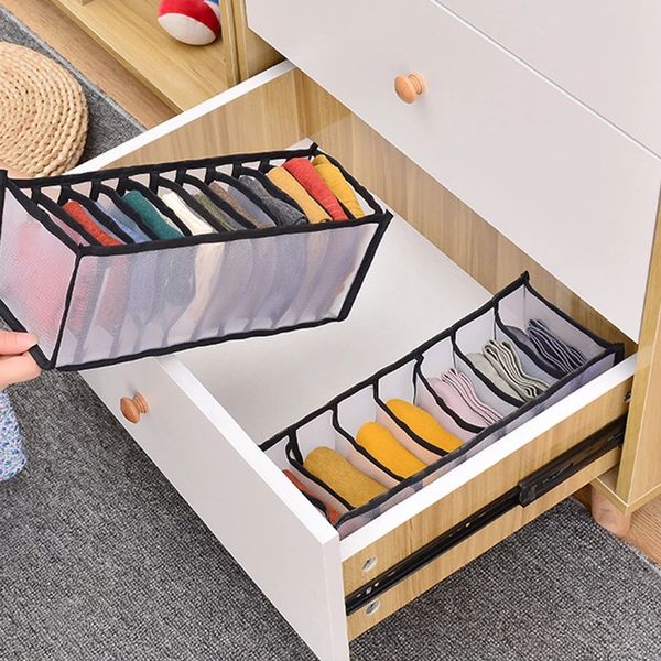 Schubladen-Aufbewahrungsbox, BH-Schrank-Organizer, Unterhose, Socken, Finishing-Boxen, faltbar, 24 Gitterteiler, BHs, Socken, Zubehör ZWL464