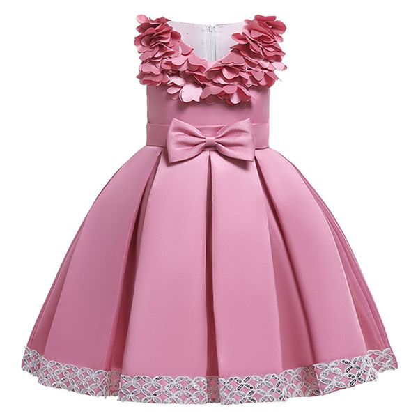 

girl's kids dresses for evening party children wedding toddler girls christmas princess dress 3 4 5 6 7 8 9 10 year c0228, Red;yellow