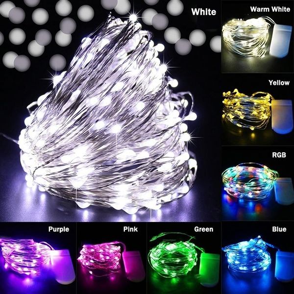 

strings led fairy string lights for home christmas wedding party decoration holiday lighting battery power copper wire outdoor