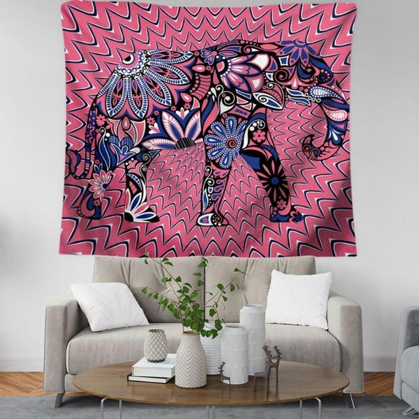 

tapestries plstar cosmos watercolor elephants tapestry 3d printing tapestrying rectangular home decor wall hanging style-4