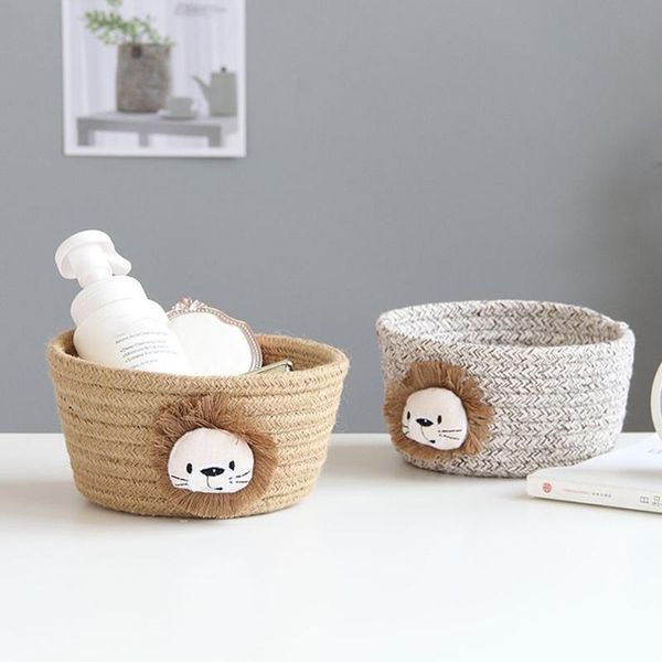

storage baskets cotton rope basket weaving nordic home sundries baby toys organizer box container