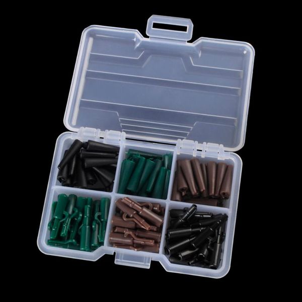

fishing accessories 120pcs set squid fixed line lead clips (black)