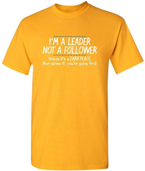 

men's t-shirts i'm a leader graphic novelty sarcastic funny t-shirt, White;black
