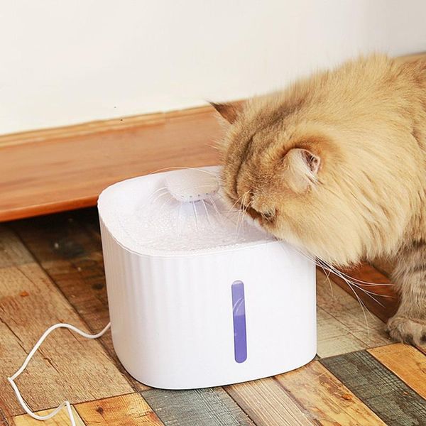 

luminous visual pet automatic intelligent water dispenser with light outlet design multiple purification cat bowls & feeders