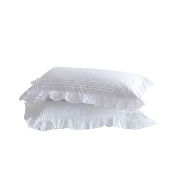 

pillow case ruffle pillowcase pure white princess style antibacterial and mite removal lace 48x74cm pillowase 2pieces