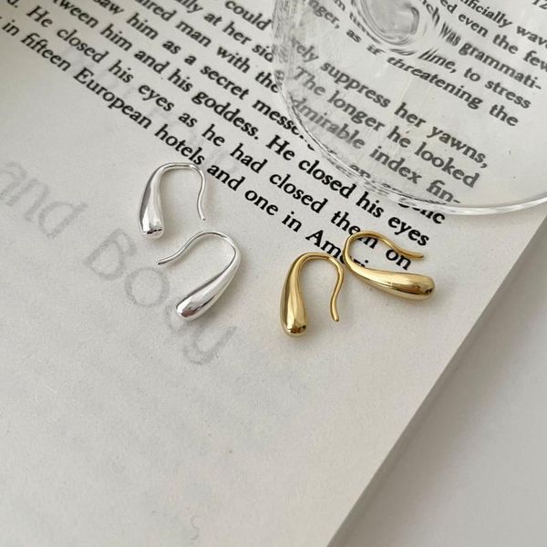 

stud fashion 925 sterling silver earrings for women 2021 trend jewelry creative, Golden;silver