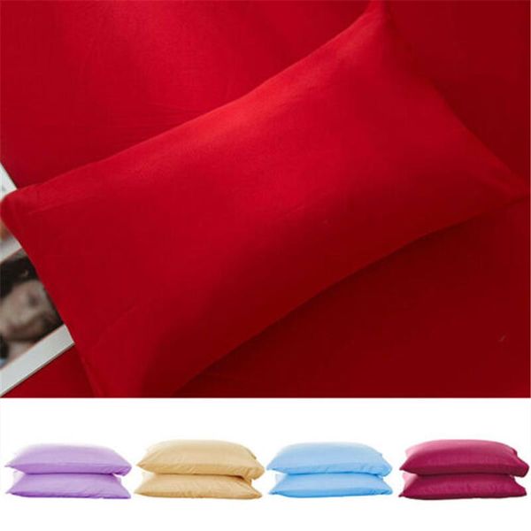 

pillow case polyester pillowcase cover king queen standard smooth cushion