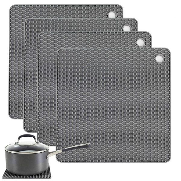 

table runner silicone pot holders,silicone trivets multi-purpose pads heat resistant,non-slip,insulation,durable,flexible trivet for tabl