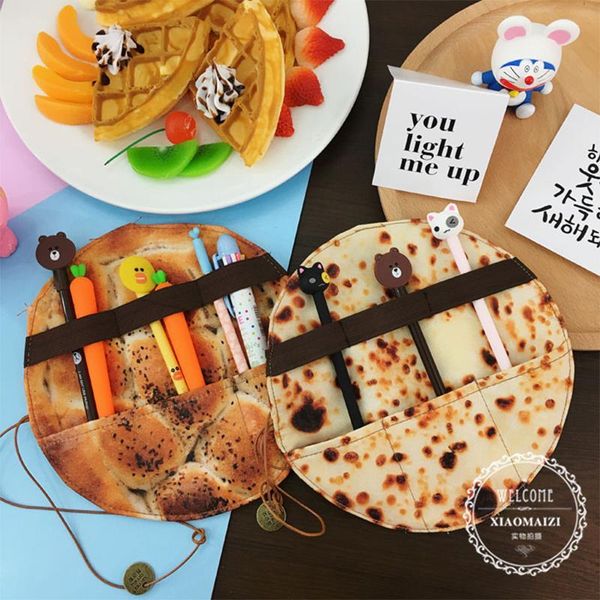 

creative simulation pen pencil bag case clay oven rolls curtain school gift bags