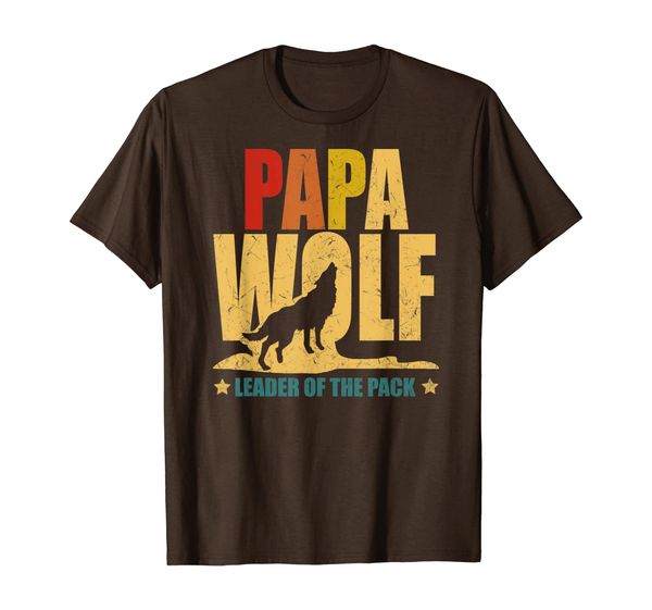 

papa wolf leader of the pack vintage shirt t-shirt, White;black