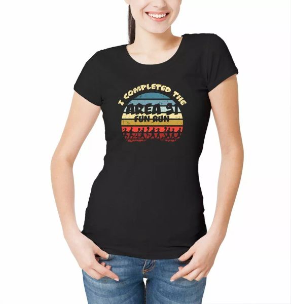 

i completed fun run women's t-shirt conspiracy bob lazar space ufo, White;black