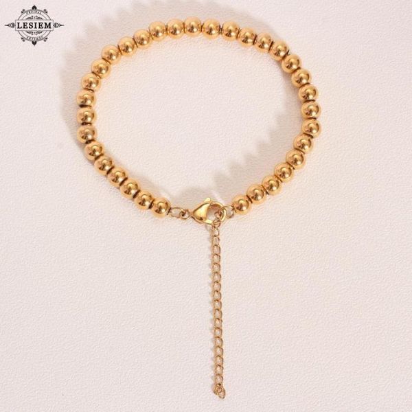 

gold filled women's bracelets transfer bead erkek bileklik girlfriend birthday's gift link, chain, Black