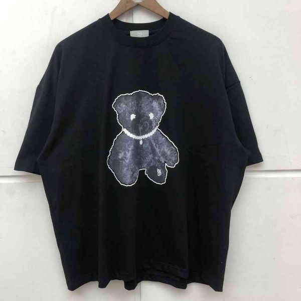 

men's t-shirts heavy reflective tissue we11done bear soon t-shirt of the women little bears welldone t oversized, White;black