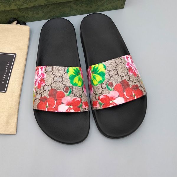 

fashion leather rubber luxury slippers comfortable designers flat heel sandals women or men beach shoes simple style dropshipping size 36-46, Black