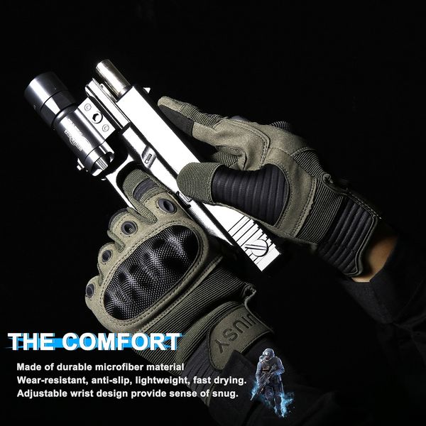 

touch screen army military tactical gloves paintball airsoft shooting combat anti-skid bicycle hard knuckle full finger glovesg, Blue;gray