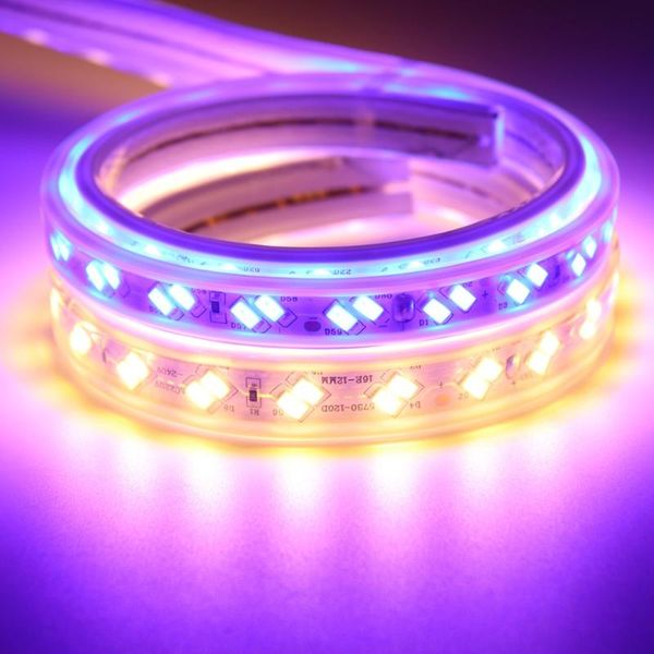 

13mm wide led strip light smd5630 5730 silicone tube ip67 waterproof 220v 120 leds/m ribbon tape warm white blue il strips