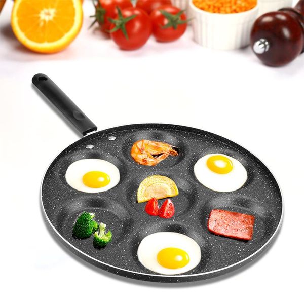 

cooking egg ham pans non-stick pancake steak pan thickened omelet 4/5/7-hole frying pot breakfast maker creative