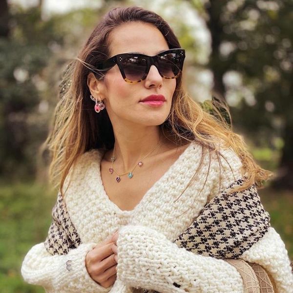 

sunglasses half tortoise cat eye women acetate frame, White;black