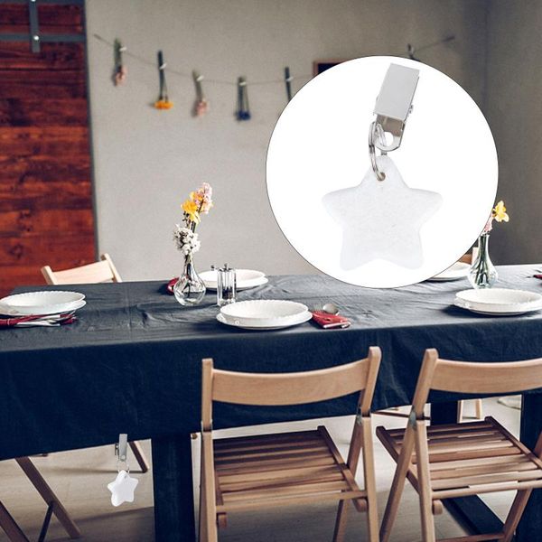 

table cloth 4pcs outdoor cover star shape pendant weights with metal clip
