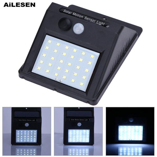 

ailesen leds motion sensor solar light outdoors garden decoration fence stair pathway yard sunlight security led wall lamp outdoor lamps