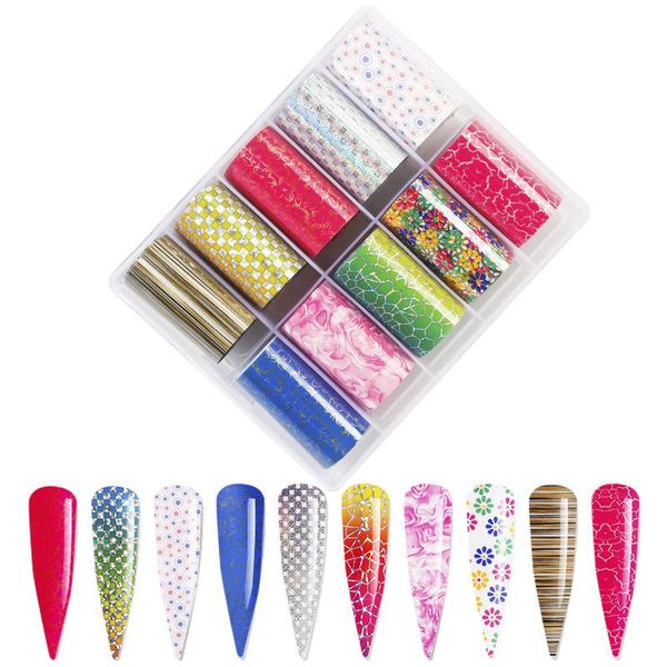 

bright coloured marbling nail art transfer foil set (10 designs per box) stickers lace foils sticker,ji985645 & decals, Black