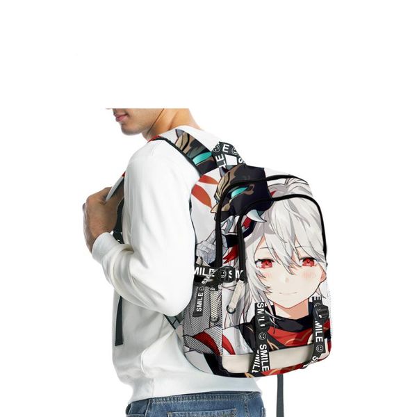 

backpack genshin impact kaedehara kazuha children boys girls oxford schoolbag teenager women men cosplay travel