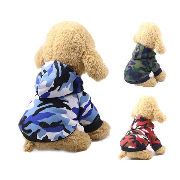 

camouflage fleece dog clothes winter plush warm sweater blue/green/red for xs to xxl small and large apparel