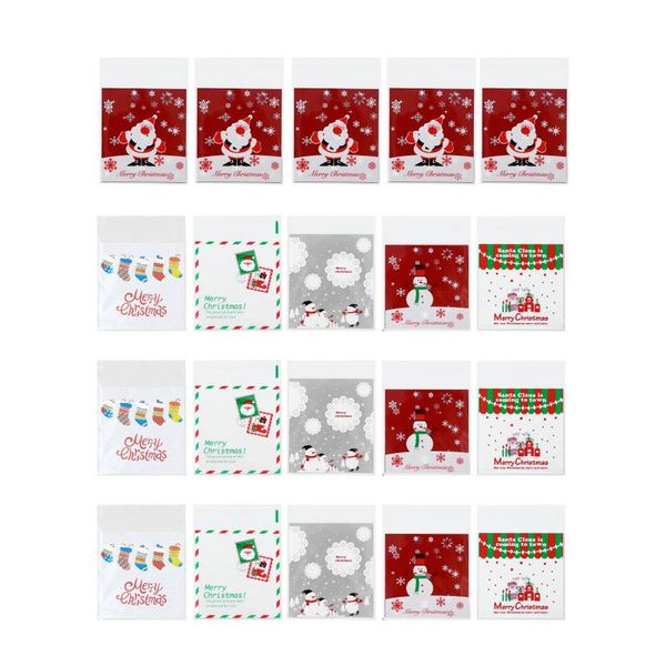 

gift wrap 600pcs candy storage pouch christmas cookie wrapping bags self-adhesive