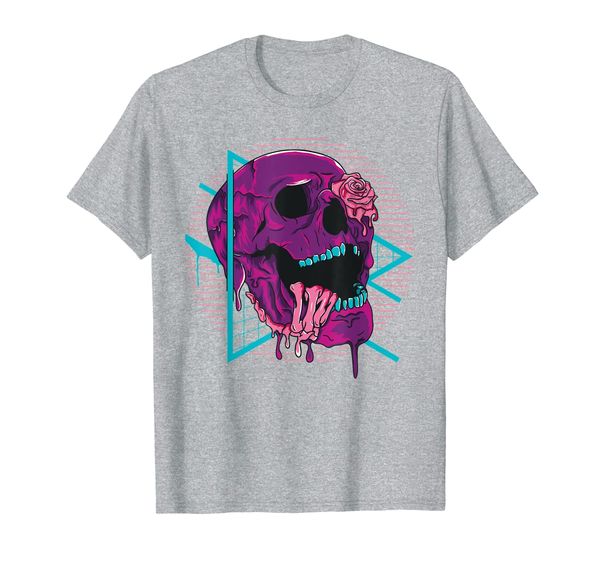 

Vaporwave Aesthetic Retro Skull Vaporwave Geometry T-Shirt, Mainly pictures